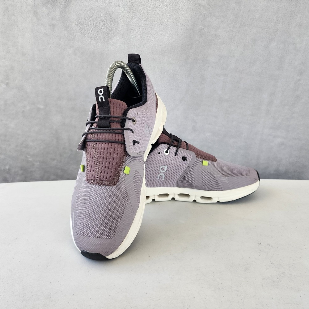 On Cloud Sky Shoes Youth Size 6.5 Boys Zinc Grape Purple Sneakers Trainers Gym